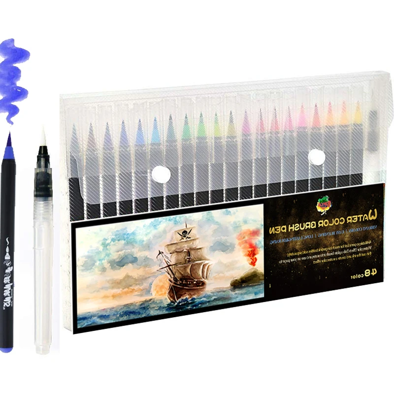 72 цвета чернильный эффект художественный маркер с гибким наконечником для
