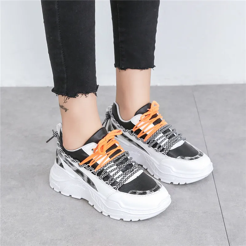 Шнуровка с волнообразным краем zapatos de mujer Новая обувь женщина 2018 кроссовки