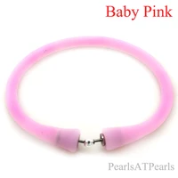 wholesale 6 inches145mm baby pink rubber silicone band for custom bracelet