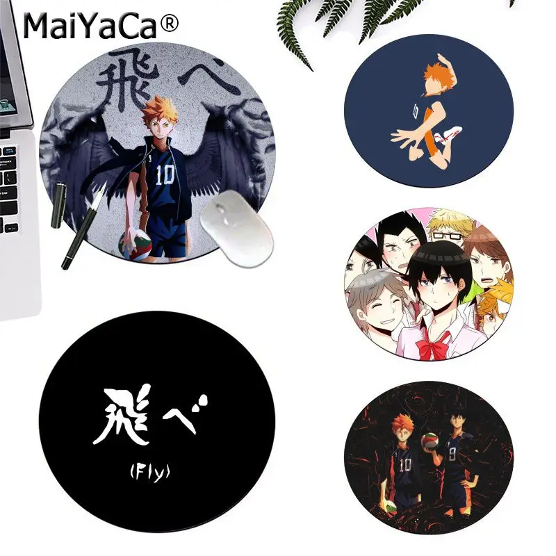 

Maiyaca My Favorite Anime Haikyuu Computer Gaming round Mousemats gaming Mousepad Rug For PC Laptop Notebook