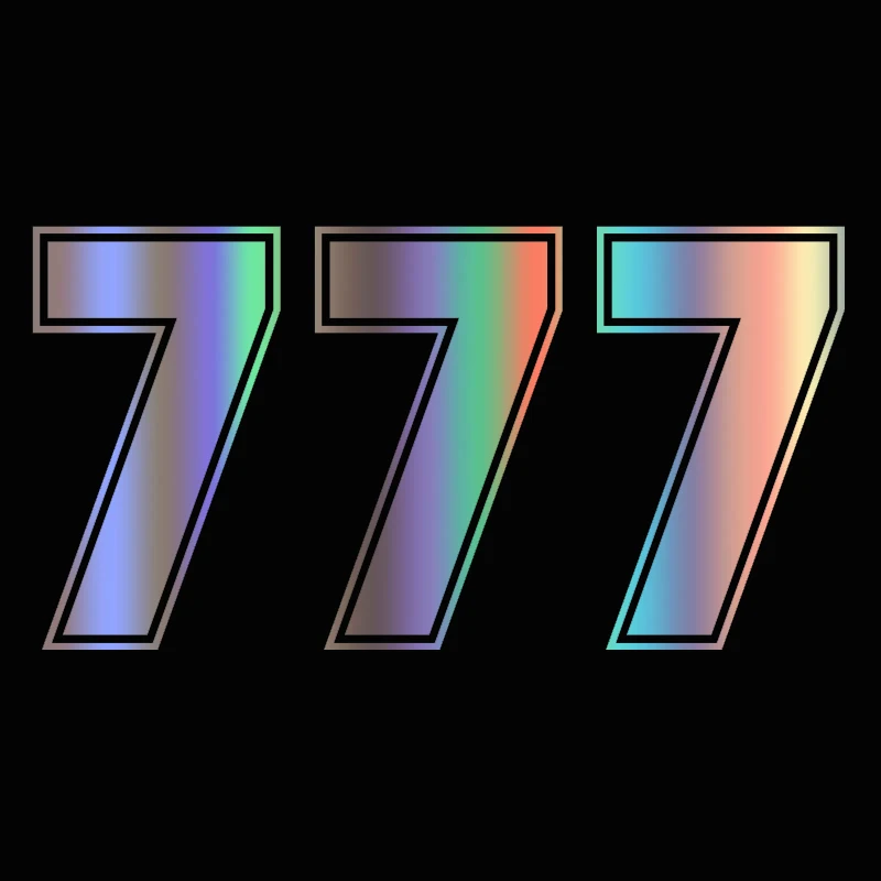 30085#наклейки на авто Цифра 777 водонепроницаемые наклейки машину наклейка для