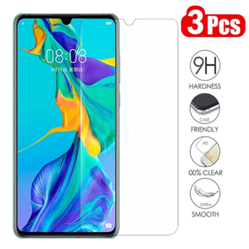 

3pieces For Huawei P30 p 30 Protective Glass Phone Screen Protector Film on huawei huawey p30 P 30 Safety Tempered Glass