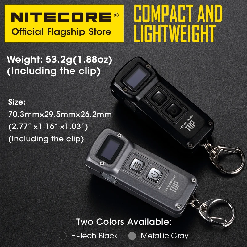 NITECORE TUP EDC брелок Светильник USB перезаряжаемая Вспышка светодиодная мини походная