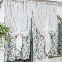 hot ins princess lace floral curtains for girls bedroom 2 layers cotton linen cortinas window drapes for rental cafe house