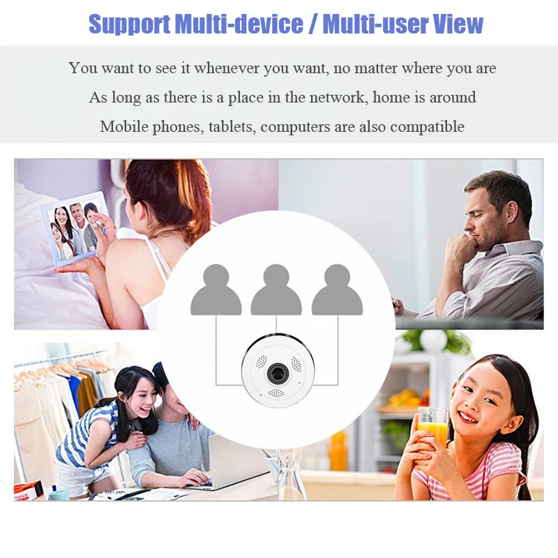 Wi Fi Ip камера V380 с углом обзора 360 градусов широкоугольная 1080P HD|Камеры
