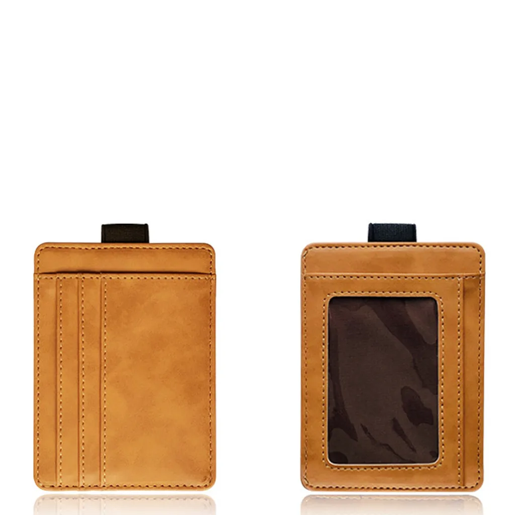 

Men's Short Leather Retro Multi-card Holder Wallet Card Holder Package Soft Skin Card Holder Package Id Card Holder Key Case