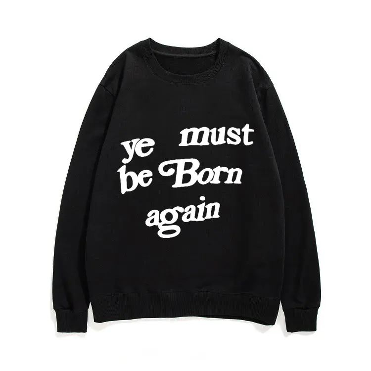 Ye Must Be Born Again Sweatshirt CPFM XYZ KIDS SEE GHOSTS Pullovers EU Size Kanye West Streetwear Fashion Round Neck Sweatshirts
