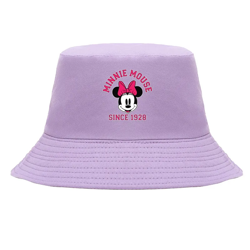 

disney Minnie Mouse Women's bucket hat Beach outing cap fashion sun hats Casual Fisherman Hats Men Outdoor Summer Panama Cap