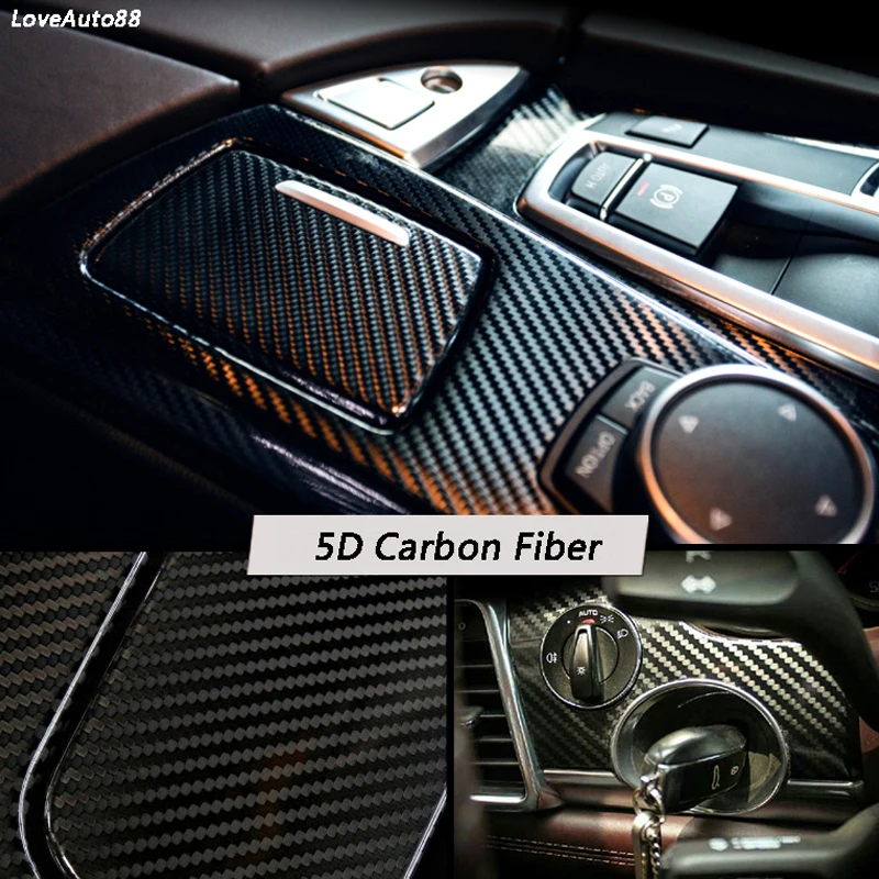 Высоко Блестящий углерод волокно виниловая оберточная пленка для автомобиля