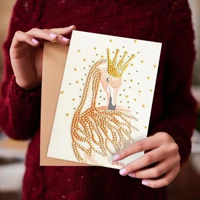 5D DIY сверла Алмазная картина Корона олень поздравительная открытка свадебные