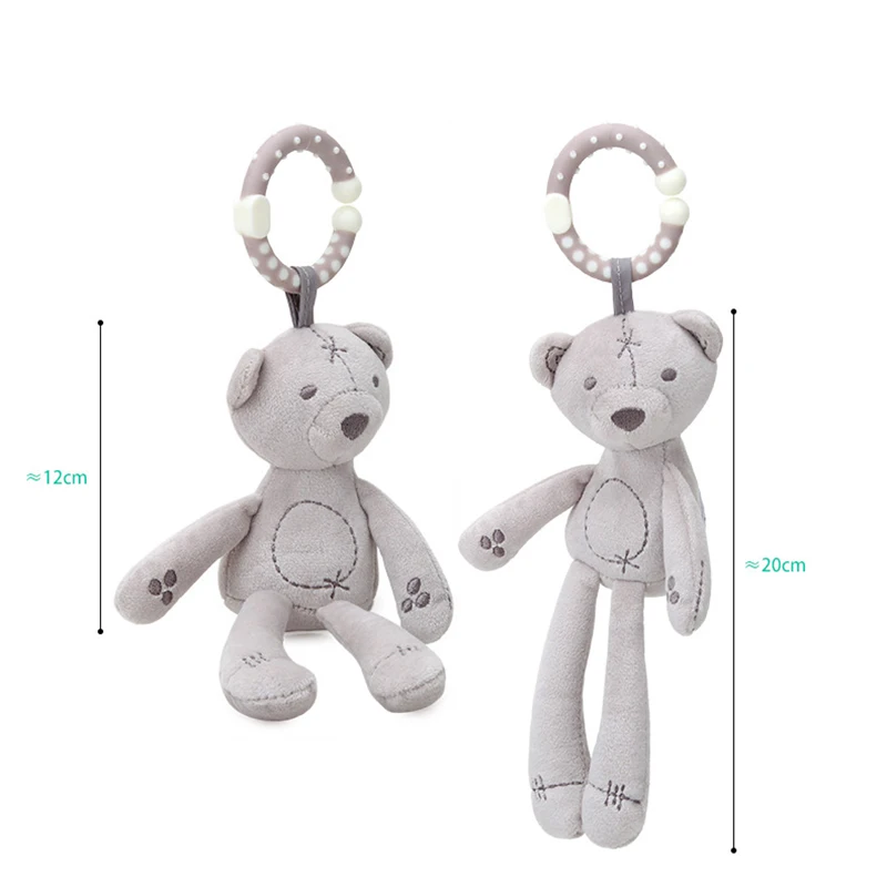 

Cartoon Animal Baby Toy Soft Stuffed Plush Hanging Rattle Toys Bunny Bear Doll Baby Bed Crib Car Seat Travel Stroller Toys Gifts