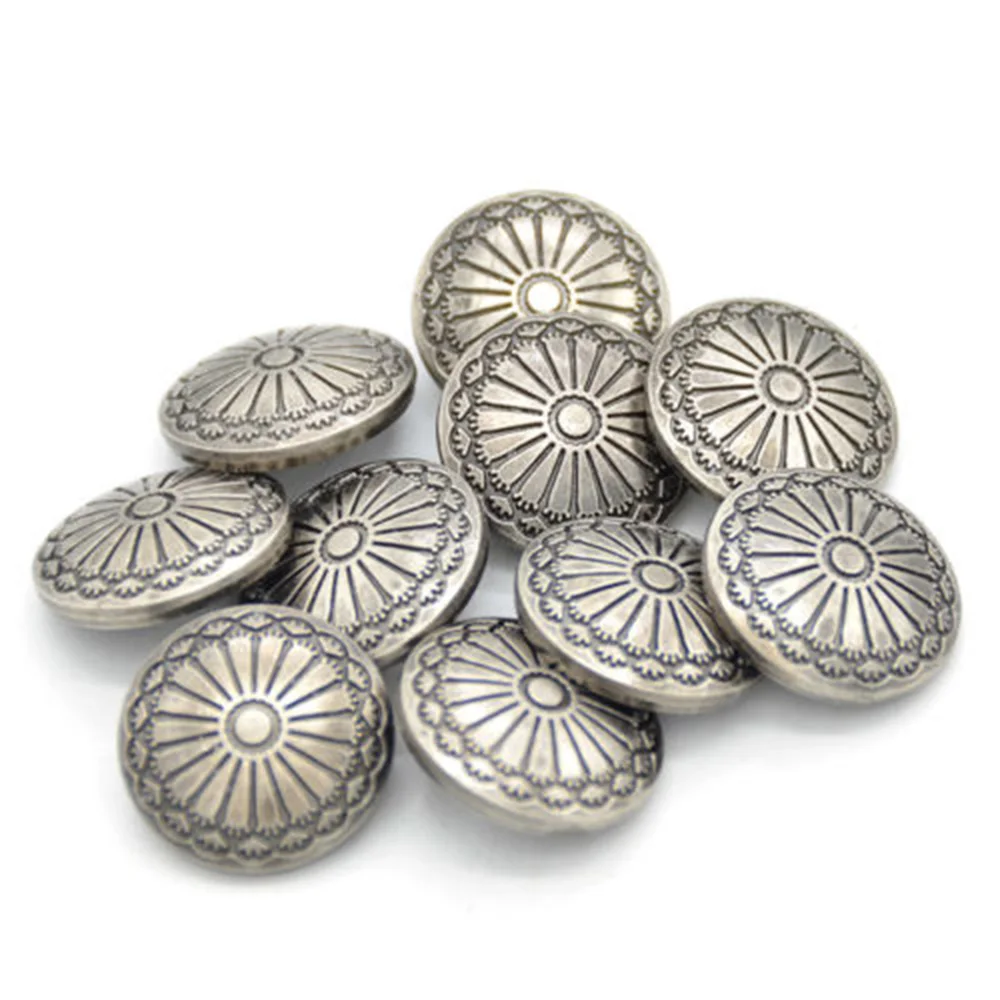 Застежка для шитья сделай сам 10 шт. пуговицы с цветочным узором металлические 23