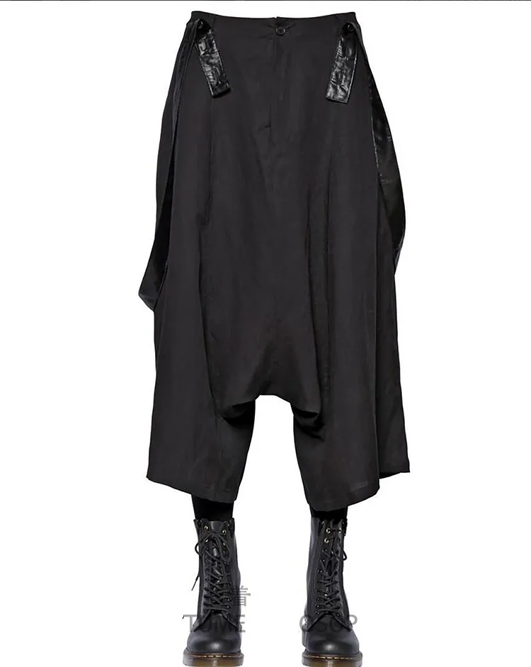 Новинка GD Мода мужская одежда парикмахерские свободные брюки с низким шаговым