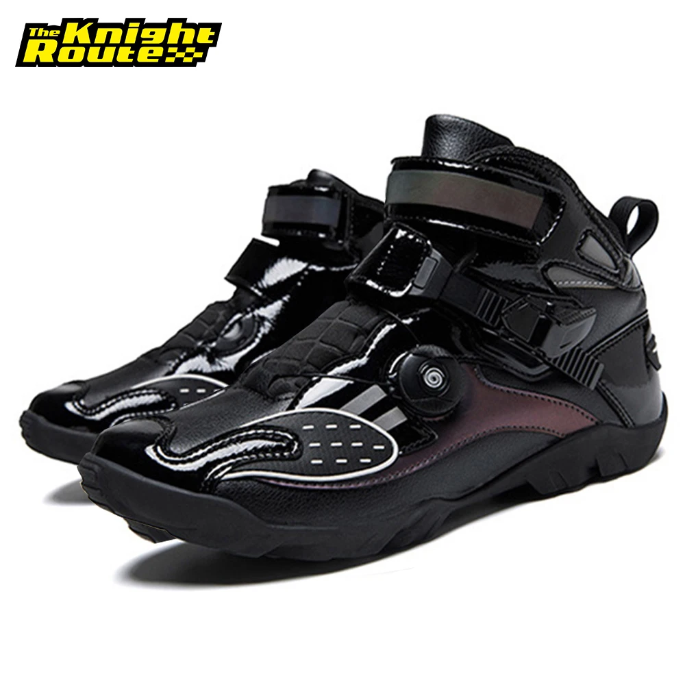 Коричневые мотоциклетные ботинки для езды на мотоцикле обувь мотокросса