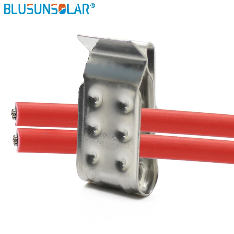 

10pcs/lot wholesale 4 x 4mm SUS 304 Stainless Steel material big size PV cable clips , solar cable clamp wire holder