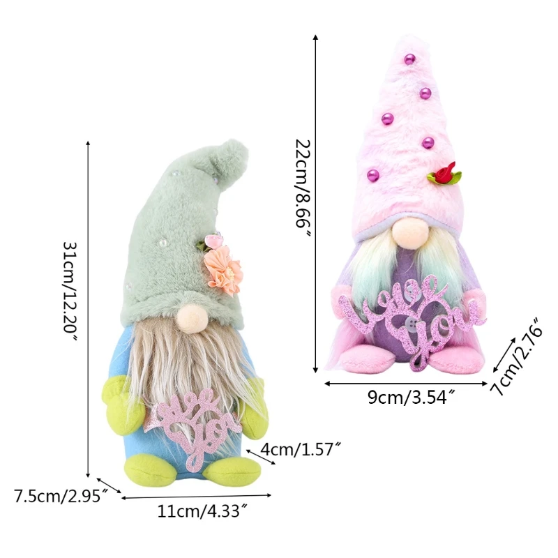 

Mother's Day Gnome Flower Tomte Swedish Nisse Scandinavian Elf Dwarf Farmhouse Kitchen Decor Shelf Tiered Tray Decorations