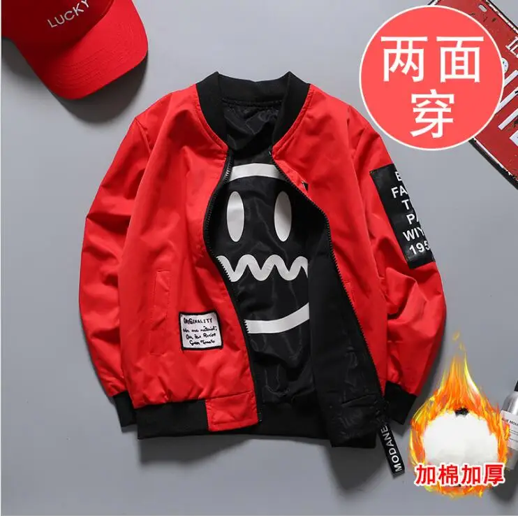 Add cotton Spring Autumn Jackets for Boy Coat Bomber Jacket Green Boy's Windbreaker Winter Jacket Kids Children solid Jacket - Цвет: Add cotton