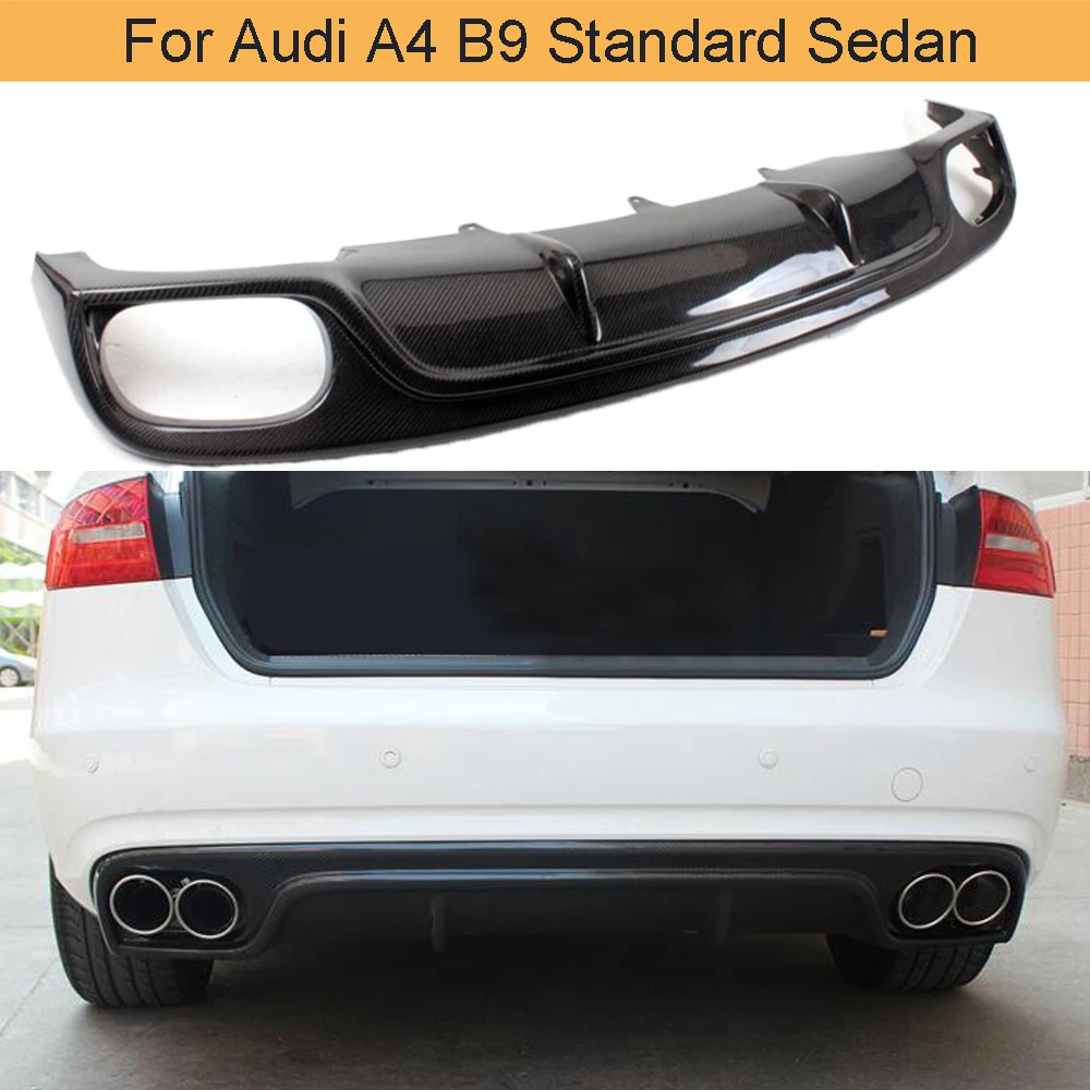 Диффузор для заднего бампера из углеродного волокна спойлер Audi A4 B9 Standard Sedan 2013 2016
