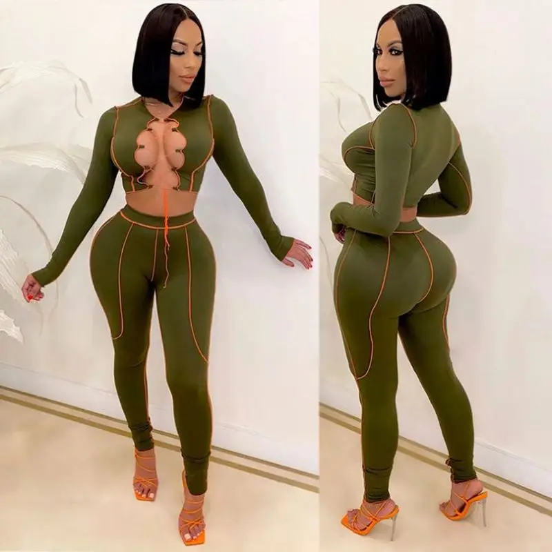 

FIXSYS New Arrival Womens Fall Fashion Trendy Clothing 2021 Joggers Suits Set Two Piece Pants Set Womens Casual Sets