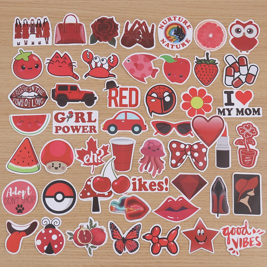 Pegatinas de dibujos animados para ni&ntilde;as, calcoman&iacute;as impermeables para hacer Snowboard, motocicleta, coche, juguete para ni&ntilde;os, 50 unids/paquete-1