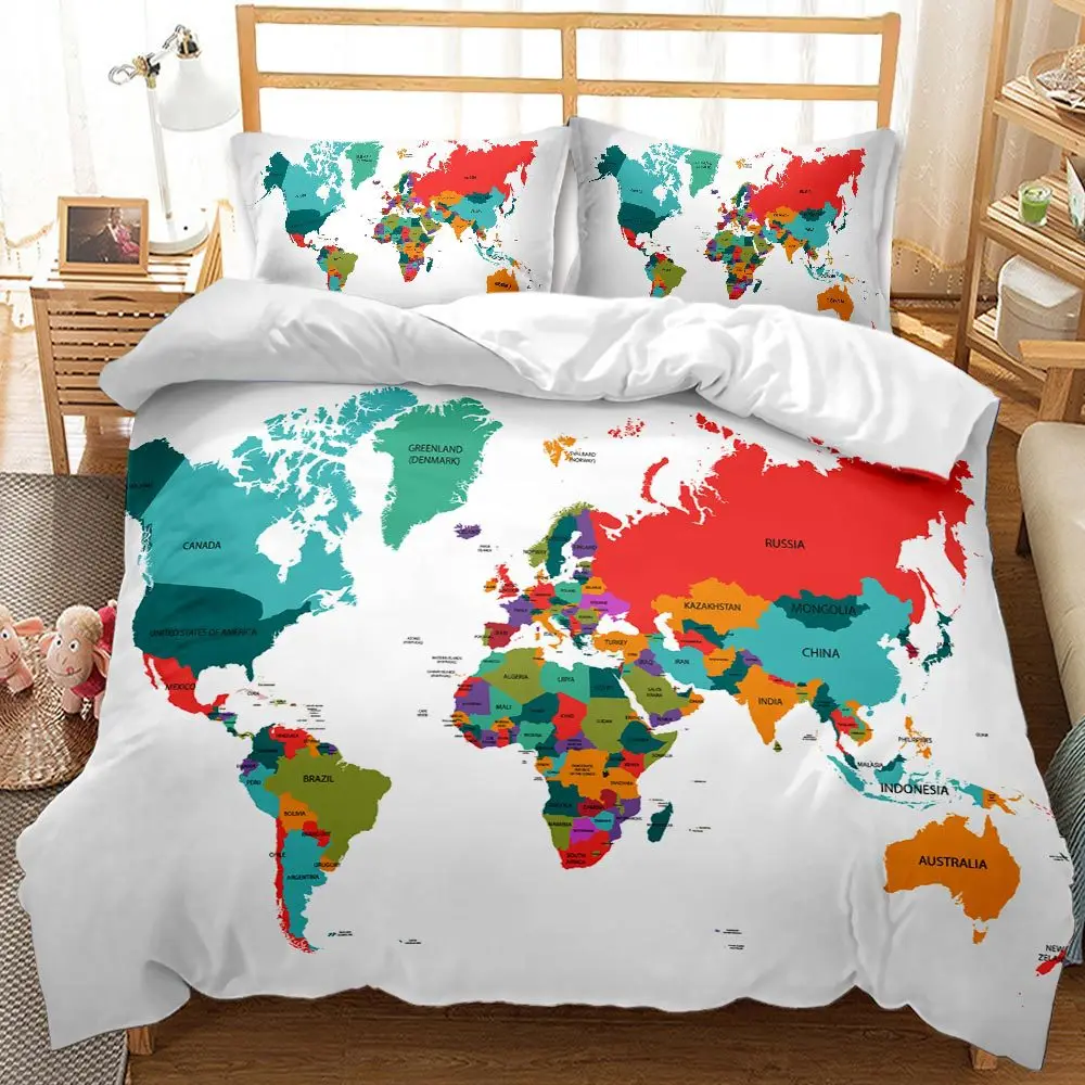 

Карта мира, стеганое одеяло, размеры: комплект для обычной двухстальной пододеяльник набор один двойной близнец полный Queen Комплект постель...