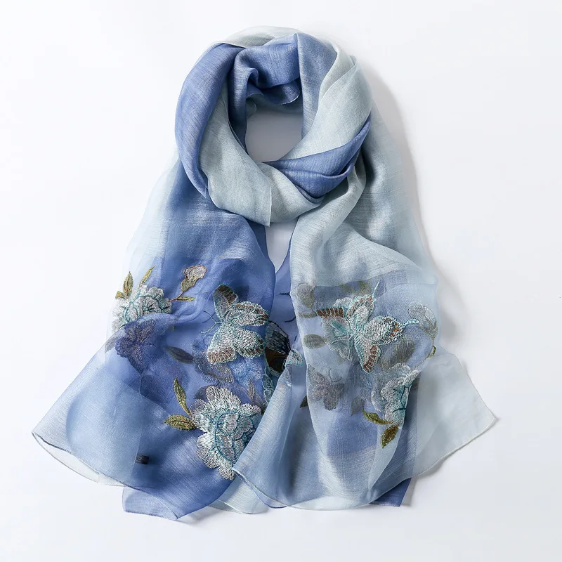

New Retro Tassel Scarf Lady Cotton Twill Shawl Autumn Winter Gradient Color Warm Scarves Female one