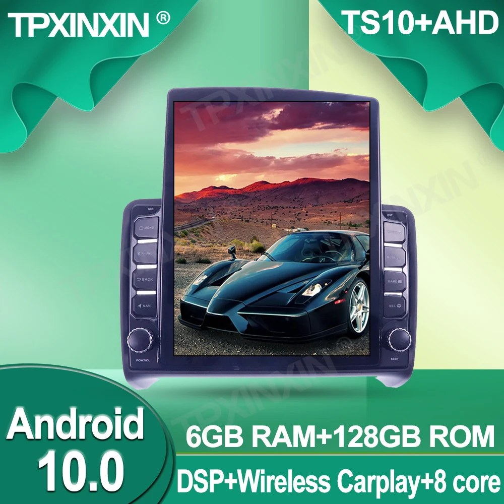 구매 무선 카플레이 터치 스크린 스테레오 수신기 자동차 GPS 네비게이션 라디오 플레이어 라디오 IPS, 아우디 TT 2006-2012 안드로이드 10 6 + 128G