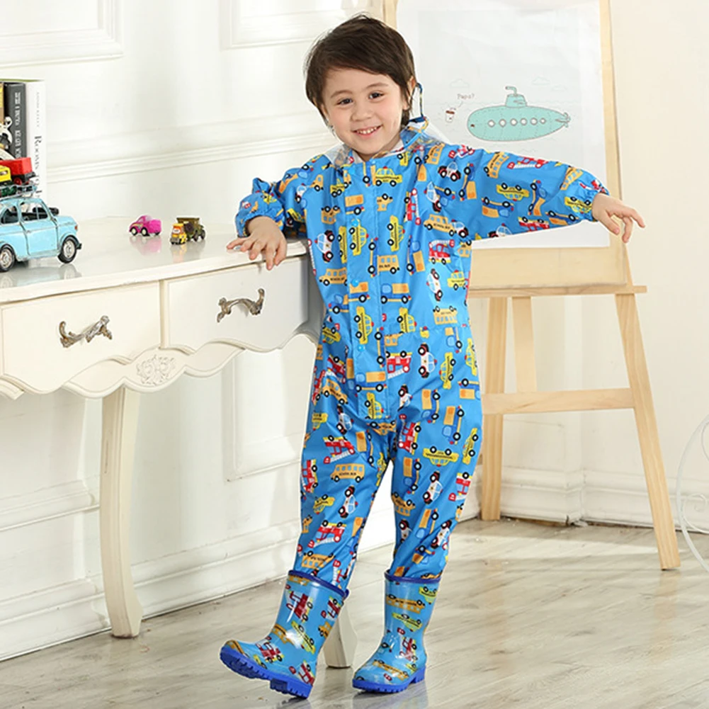 Детский мультяшный плащ детский комбинезон непромокаемое пончо для мальчиков и