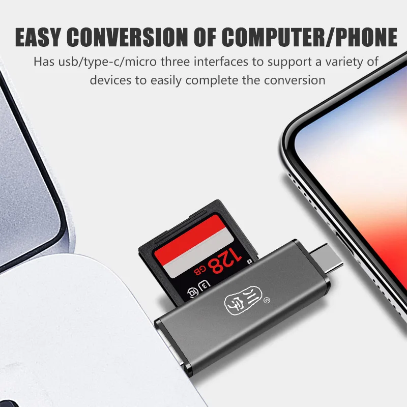 USB 3 1 кардридер для карт памяти OTG Многофункциональный SD TF слот двух USB/Type