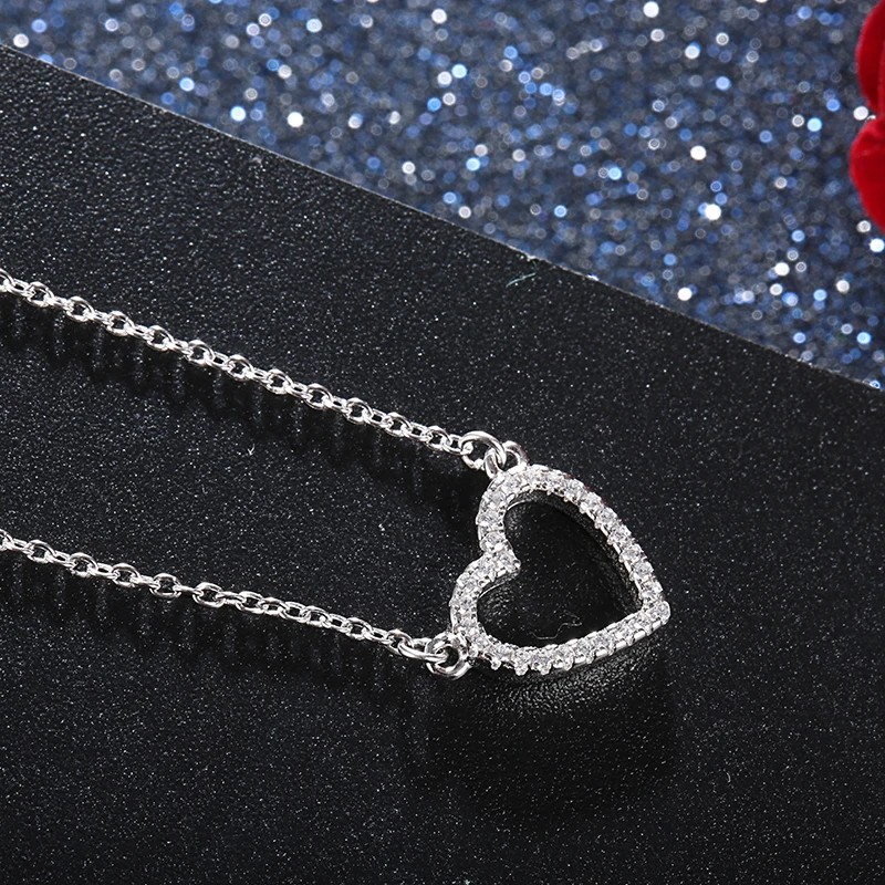 Женский кулон в виде сердца на День святого Валентина Forever Love из стерлингового