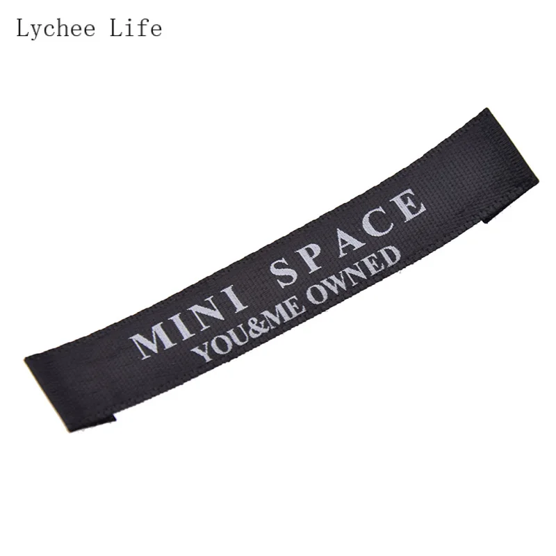 Lychee Life 100 шт./лот атласные ярлыки для одежды с принтом космоса DIY аксессуаров