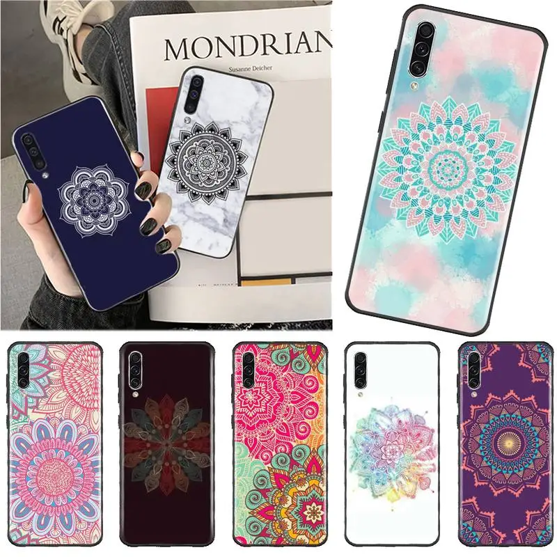 

Color mandala Phone Case For Samsung A40 A50 A51 A71 A20E A20S S8 S9 S10 S20 Plus note 20 ultra 4G 5G
