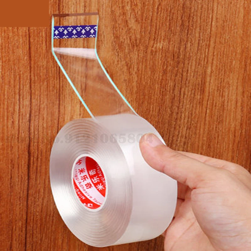 

1/2/3/5M Nano Tape Double-Sided Non-Marking Transparent Transparent Reusable Waterproof Tape Bathroom Dustproof Cleaning Tape