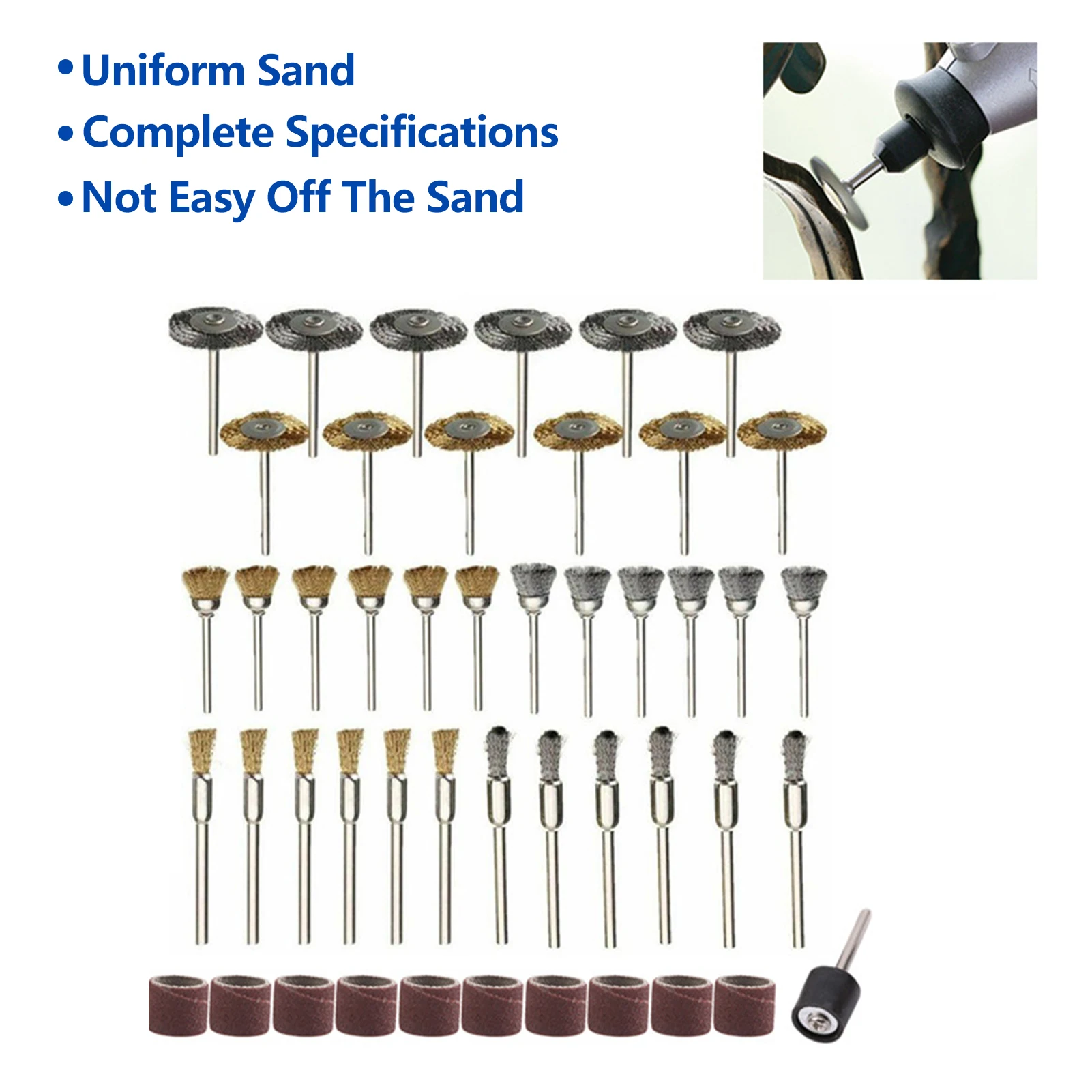 

36PCS Steel Wire Brass Brush Polishing Brush Grinding Wheel For Hob