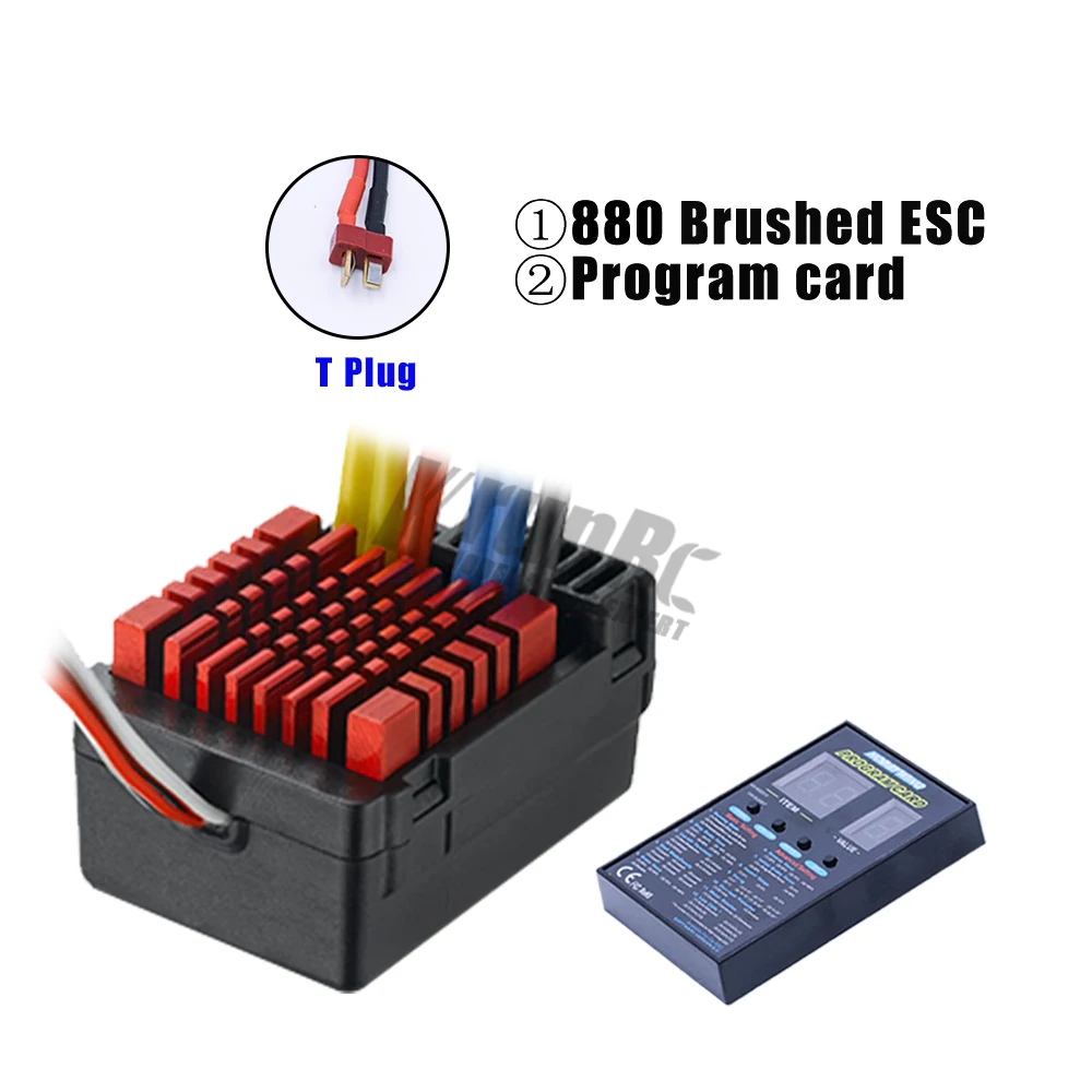 T plugs Hobbywing QuicRun WP 880 80A двойной матовый водонепроницаемый ESC контроллер скорости для 1/8 RC автомобиля - Цвет: T plugs