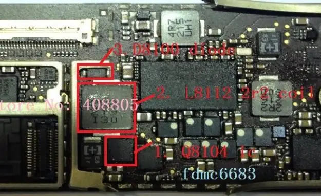 10 компл./лот (30 шт.) для iPad 2 USB зарядное устройство зарядки микросхема Q8104 + D8100 Диод