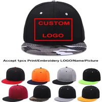 customized printembroidered logo summer cotton branded baseball cap snapback summer hip hop fitted hats for men women casqute