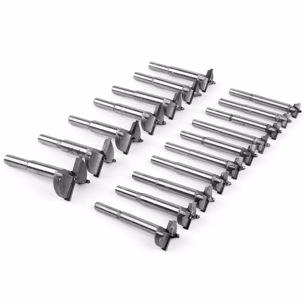 17 шт. деревообрабатывающий Форстнер Набор бит резец отверстия 15 мм 38 набор