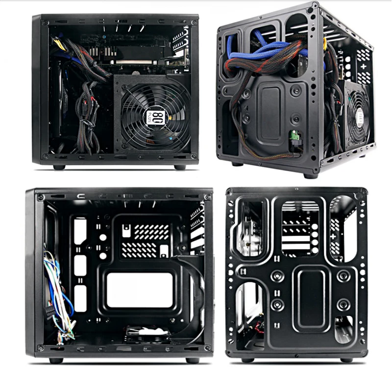 1 шт. Micro-ATX MATX ITX чехол/настольный компьютер Мини хост шасси ITX Настольный игровой маленький чехол