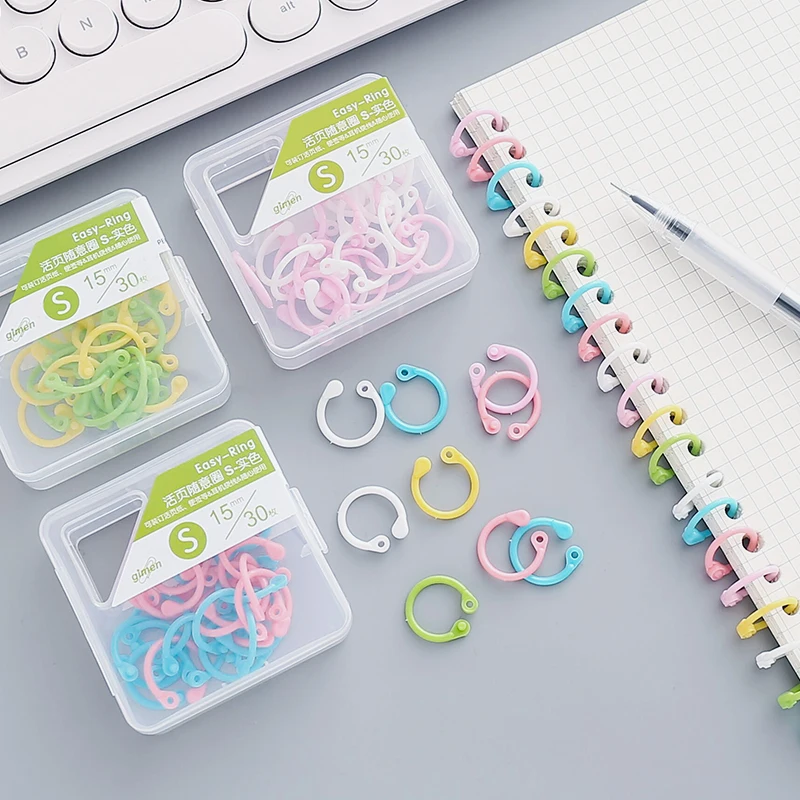 1 коробка 30 шт. креативные Пластиковые Многофункциональные круглые кольца