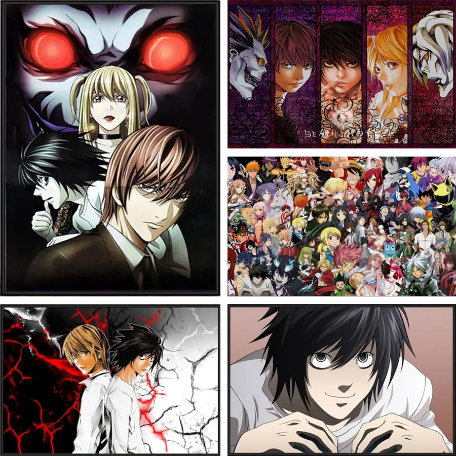 Алмазная живопись сделай сам настенное искусство вышивка крестиком аниме Death Note