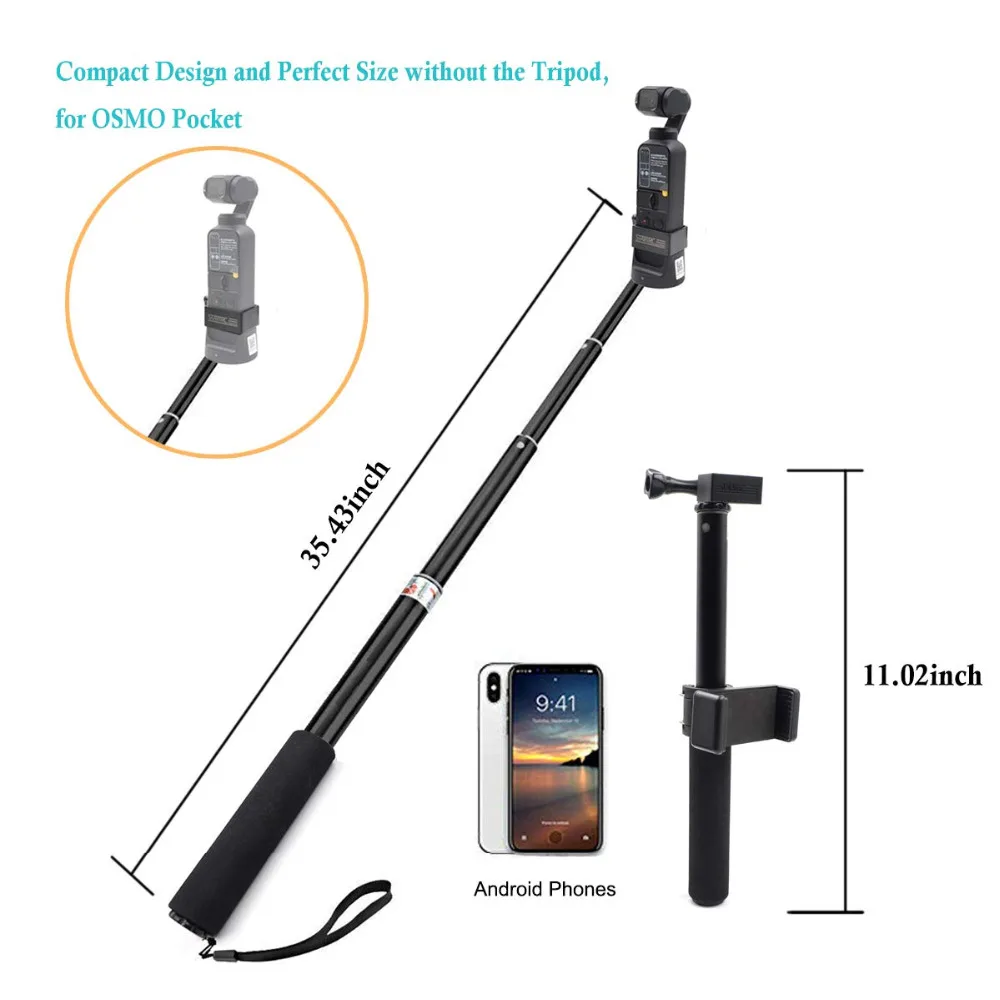 

DJ osmo pocket accessories gimbal camera tripod for smartphone/phone selfie tripod for mobile phone/camera monopod