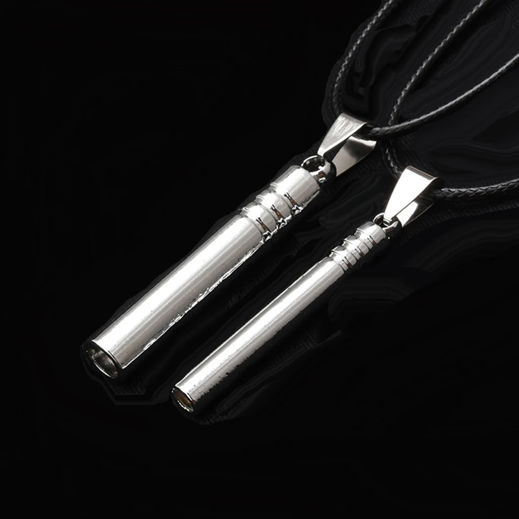 

Titanium Steel Whistle Portable Keychain Necklace Pendants Whistle EDC Keyring for Emergency Survival Outdoor Hiking Camping