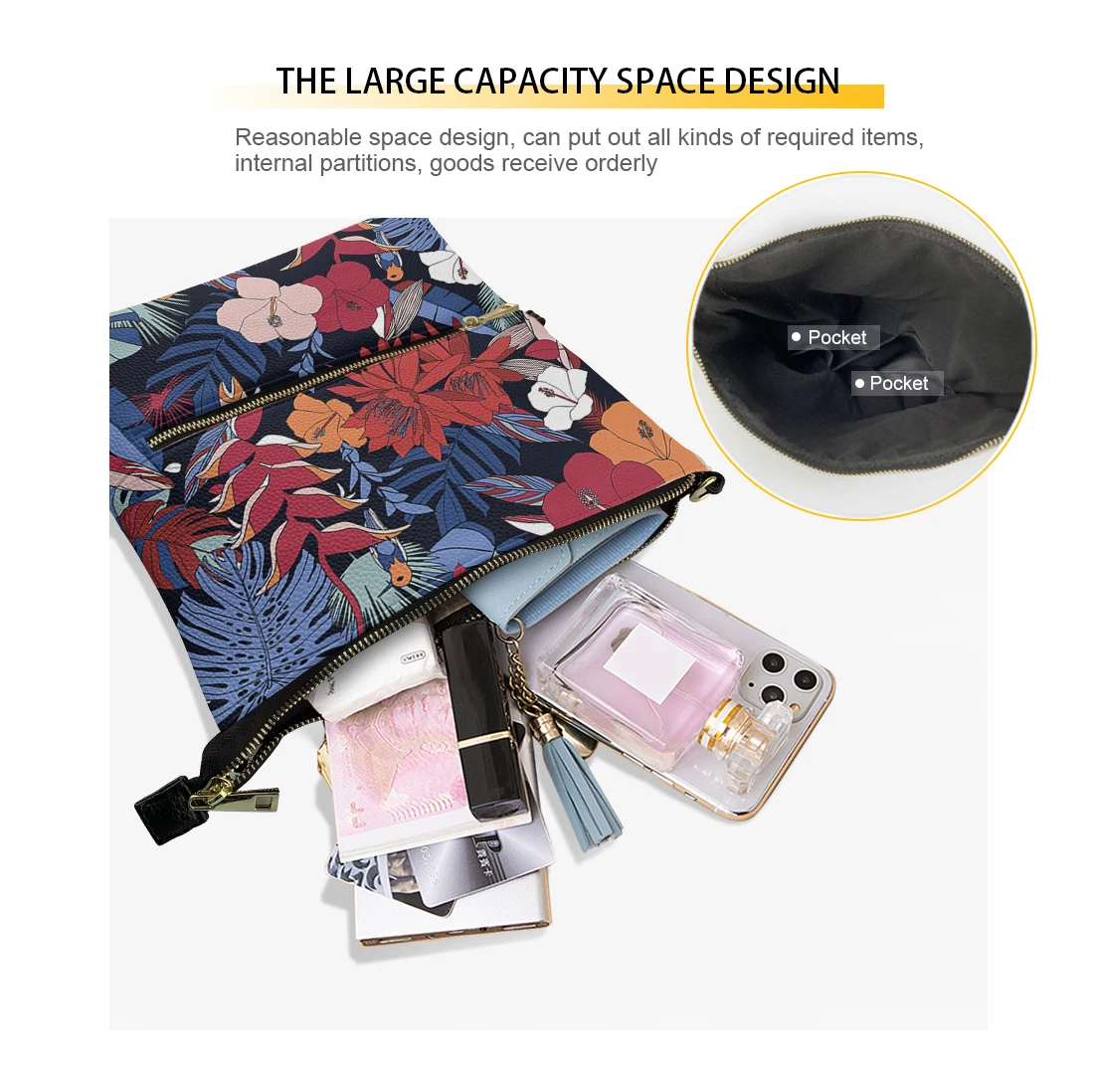 

Jackherelook Fashion Foldable Shoulder Bag/Cross Body Bag for Women Ladies Luxury PU Messenger Bag Female Casual Tote Bag bolso