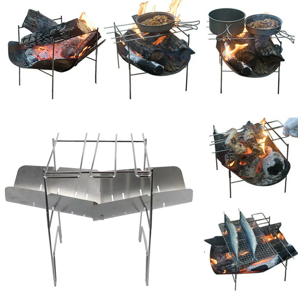 

Ultralight Titanium Wood Stove Campfire Wood Fire Heater Stove Outdoor Camping Hunting Portable Heating Stove BBQ Cooking Stove