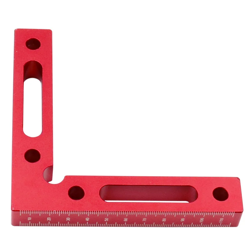 

Woodworking Tools 90degree L-shaped Auxiliary Jig 120x120mm Square Right Angle Protractor Corrosion-resistant Clip Carpenter