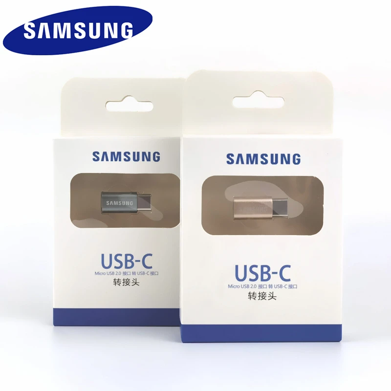 

Original Samsung Connector Adapter Micro Usb To Usb Type C Aluminum Alloy Converter for Galaxy S8 S9 S10 S10 S20 Note 9 10