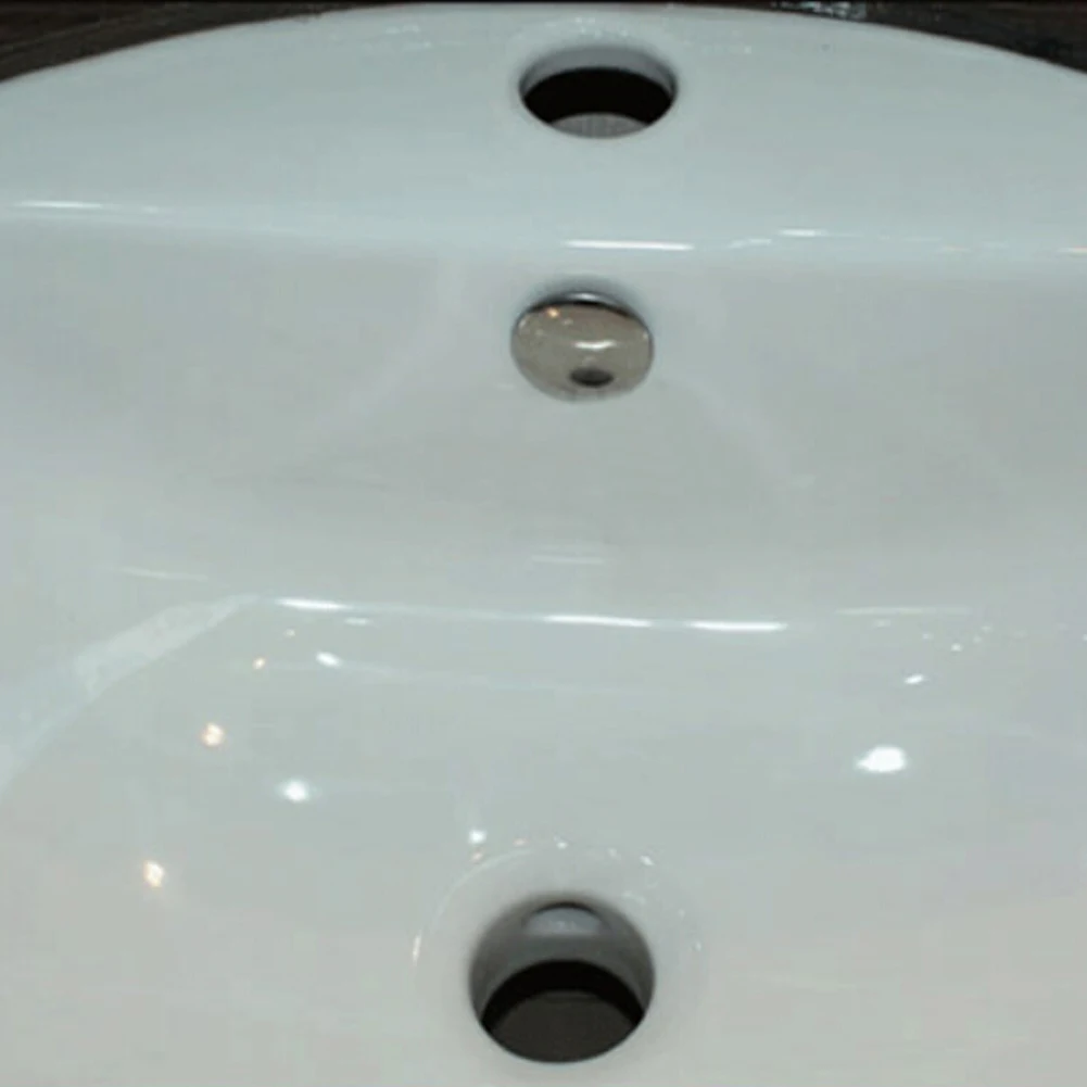 

Bathroom Basin Sink Round Overflow Cover Ring Insert Chrome Hole Cover Cap Replacement Tidy Chrome Trim Bathroom Accessories