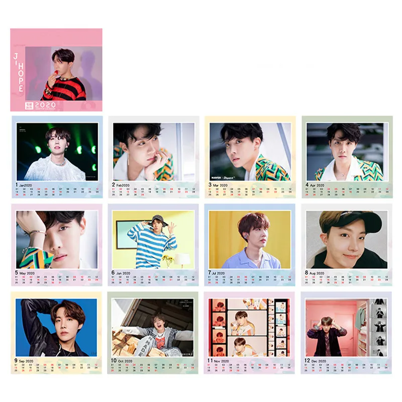 KPOP Bangtan мальчики карта душа персона календарь JUNG KOOK JIMIN SUGA мальчик с Luv Настольный Декор FH35