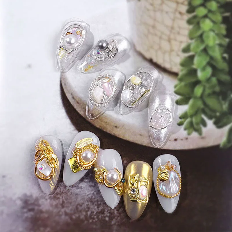 Copper wire Nail Art Decoration Charm Line DIY Design 3D Tips Gold Silver Rose Rhinestones Jewelry Manicure Supplies | Красота и